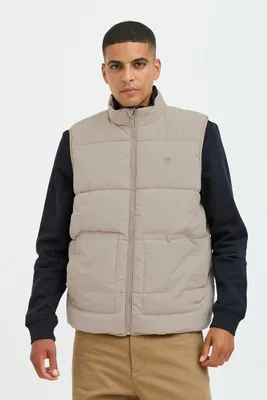 Produktbild von Blend BHOuterwear Herren Weste Steppweste Outdoor-Weste mit Stehkragen Label-Details Reißverschluss Regular fit