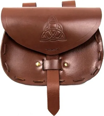 Produktbild von Ledergürteltasche braun "Erin" mit keltischer Prägung
