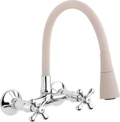 Produktbild von BADLAND Küchenarmatur Wasserhahn ROMA Küchenmischer mit flexiblen Auslauf für Küche in Beige