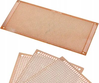 Immagine prodotto di Rosfix Scheda di Circuito Prototipo – Scheda di Circuito Perforata Universale Monofaccia | 63 x 140 mm, Montaggio THT, Passo 2,54 mm