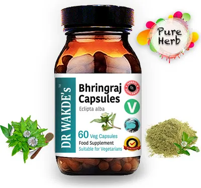 Produktbild von DR WAKDE'S Bhringraj Kapseln (False Daisy | Eclipta alba) | 60 Vegi Caps | Ayurveda-Supplement | Vegan | 100% Kräuter | Mengenrabatte | Am selben Tag
