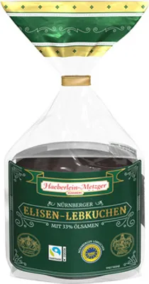 Produktbild von Häberlein Metzger Elisenlebkuchen 98 mm Zartbitter Nürnberger Oblatenlebkuchen - 300 g