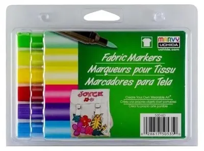 Produktbild von Textilstifte Brush, 6 Farben – Marvy