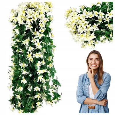 Obrázek produktu pro Griny Umělá Surfinie Pelargonie 78 cm Bílá 1ks