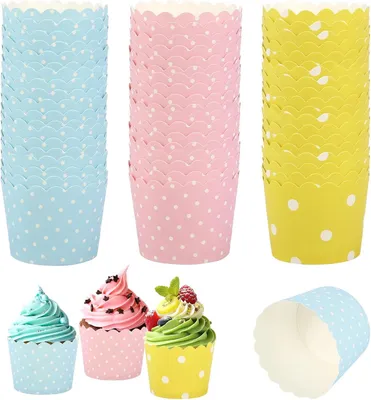 Produktbild von Muffinbackform 150 Stück Papier-Muffinformen, Cupcake-Wrap-Formen, Cupcake-Formen, Muffinform, Papier für Hochzeit, Geburtstag, Party