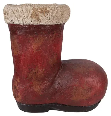 Image de Clayre & Eef Figurine de décoration de Noël Botte 28x18x30 cm Rouge Céramique