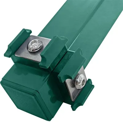 Produktbild von Eckpfosten für Doppelstabmattenzaun 170 cm RAL 6005 Gartenzaun Stabmattenzaun