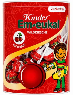 Produktbild von Kinder Em-eukal Lollis Wildkirsche zuckerfrei 100er