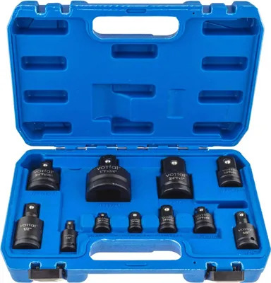 Produktbild von 11tlg Schlagschrauber Adapter 1/4" 3/8" 1/2" 3/4" 1" Kraft Stecknuss Kugelgelenk Steckschlüssel