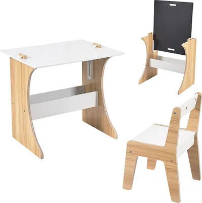 Produktbild von Kindertisch- und Stuhlset mit Kreidetafel