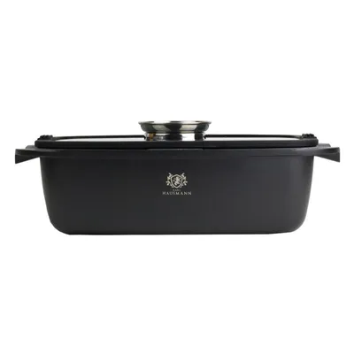 Produktbild von Granit-Bräter 5,5L 32cm Rubin | GREBLON C3 Antihaftbeschichtung | Aroma Knob Deckel | Induktion