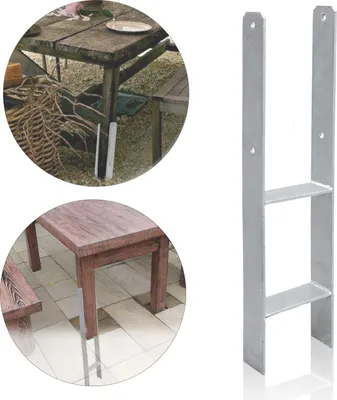 Produktbild von EINFEBEN 4x H-Anker Pfostentraeger Pfosten 91/101/121MM Zaeune 600MM Pfostenanker Carport