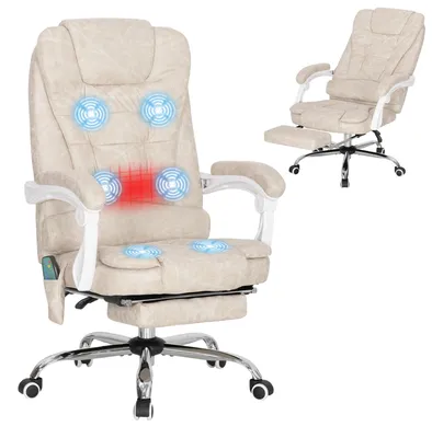 Produktbild von Bürostuhl mit Massagefunktion, ergonomisch, 65x160x104cm, Grau