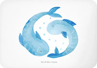 Produktbild von Mr. & Mrs. Panda magnet Sternzeichen Fische - Weiß - Geschenk, Kühlschrankmagnet, Notizhalter, zettelhalter, Geburtstag März, Sternbild, büromagnet, whiteboardmagnet