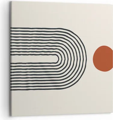 Produktbild von Bild auf Leinwand - Leinwandbild - Einteilig - Abstraktion Grafik Linien - 50x50cm - Wand Bild - Wanddeko - Wandbilder - Leinwanddruck - Bilder - Wanddekoration - Leinwand bilder - AC50x50-5035