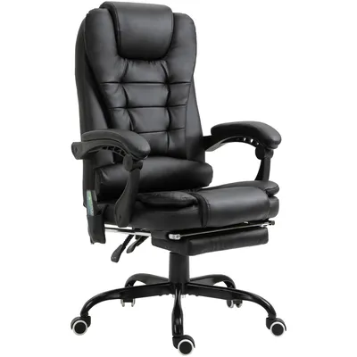 Produktbild von Bürostuhl ergonomisch mit Massagefunktion Fußstütze Chefsessel Drehstuhl 120 kg