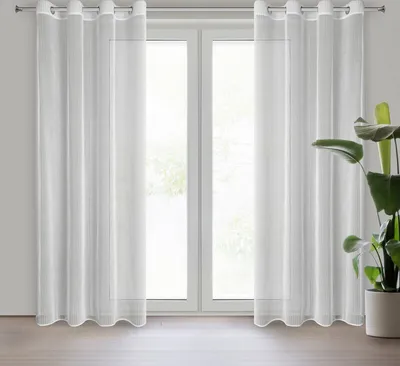 Produktbild von EUROFIRANY | Vorhang - 140 x 250 cm - weiß  - mit Ösen - Boho