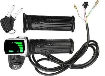 Immagine prodotto di 24V/36V/48V LCD twist throttle battery indicator Power ON OFF per scooter bici elettrica - 24V