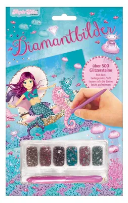 Produktbild von MAUDER VERLAG TapirElla Diamantbilder Meerjungfrau Coralie Seepferdchen Glitzersteine