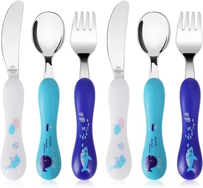 Produktbild von Kinderbesteck 6-teilig, Edelstahl, Babybesteckset, für Kinder