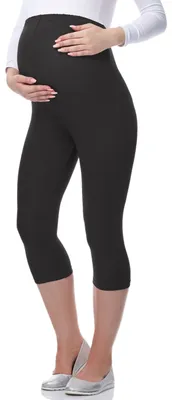 Image de Be Mammy leggings de grossesse 3/4 en viscose BE-03 (Graphite, M)