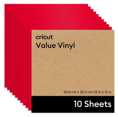 Obrázek produktu pro Sada vinylových fólií Cricut pro plotry | 10 kusů | 30,5 cm x 30,5 cm | Velikost S