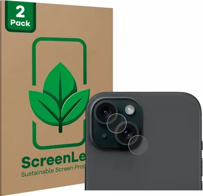 Produktbild von 2x ScreenLeaf Schutzfolie für Apple iPhone 15 (NUR Kameraschutz) Displayschutz Display Schutz Folie Klar Transparent