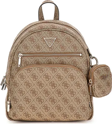 Produktbild von Guess Power Play Tech Charm Bkpck Damen Kunstleder Rucksack in Lattee – 26 x 30 x 10 CM / Lattee