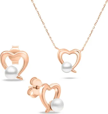 Obrázok produktu pre Romantická bronzová súprava perlových šperkov SET234R (náušnice, náhrdelník)