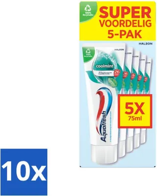 Zdjęcie produktu dla Aquafresh Pasta do zębów Coolmint - Świeżość i ochrona - Value pack - 5 tubek - Value pack - 10 sztuk