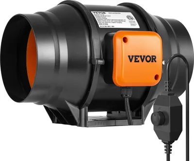 Produktbild von VEVOR Inline-Rohrventilator, 60 W, Rauchabzug, Inline-Kanalventilator mit variablem Drehzahlregler, leiser Abluftventilator mit AC-Motor für Kühlverstärker, Wachstumszelte, Hydrokultur