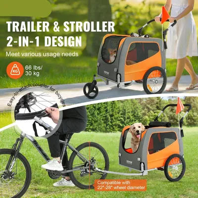 Productafbeelding van Fietskar - Fietskarren - Hondenfietskar - Fietskar Bagage - Hondenfietskar Opvouwbaar