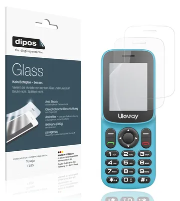Produktbild von 2x Schutzfolie für Tosaju T185 matt - Anti-Shock 9H Folie dipos Glass Kunststoffglas