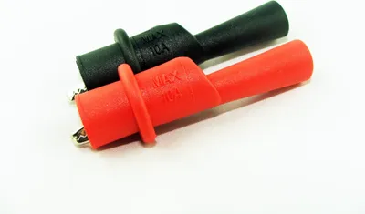 Immagine prodotto di Pinza amperometrica con morsetto a coccodrillo, rosso + nero, modello a banana, 4 mm