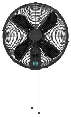 Produktbild von Cecotec 08653, Haushalts-Lamellenlüfter, Schwarz, Wand, 45 cm, Drehregler, AC