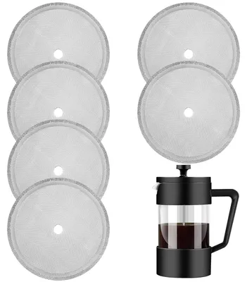 6 French Press Ersatzsiebe, Edelstahl, 150 Mesh, 8 cm