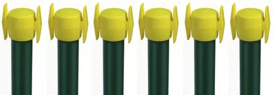 Produktbild von Alberts 6 x Wäschepfahl Stahl grün kunststoffbeschichtet mit Kreuzkopf 2000 mm