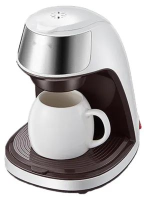 Produktbild von Zimilo Filterkaffeemaschine, kompakte Tropfkaffeemaschine mit Edelstahlblende, Dauerfilter, Trockenlaufschutz, Tasse, für Kaffee und Tee, Weiß