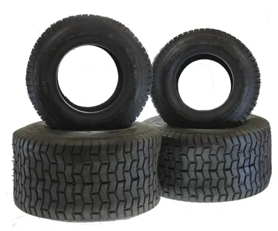 Obrázek produktu pro Sada pneumatik 2x 20x10-8 a 2x 16x6,5-8 TL bezdušové traktorové sekačky Bulldog nové