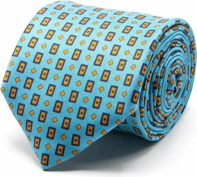 Produktbild von Herren Seiden-Twill Krawatte mit geometrischem Muster