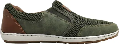 Imagen del producto de Rieker, modelo: 0886954 088. Zapatos para hombre, tipo zapatillas, color verde, para uso casual