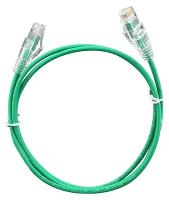 Zdjęcie produktu dla Elfcam – zestaw 20 ultracienkich kabli krosowych Ethernet Cat6A, kolor zielony, 10 Gb/s, 28 AWG, UTP, średnica 3,6 mm, 500 MHz, czysta miedź, do centrów danych, 5 m