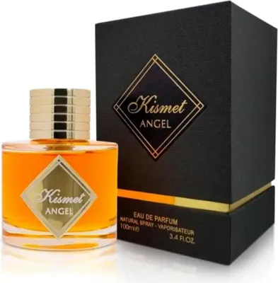 A perfume bottle and its box are displayed against a white background.