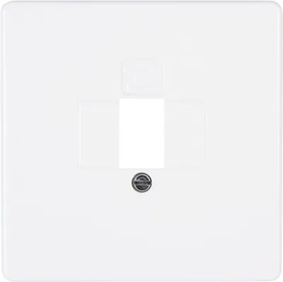 Produktbild von Kopp VISION arktisweiß Schalterprogramm Schutzkontakt Steckdose Schalter Rahmen TAE Abdeckung