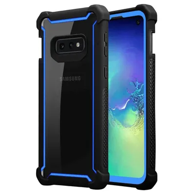 Image de Cadorabo Housse pour Samsung Galaxy S10e Housse de protection en bleu Housse pour téléphone portable Etui TPU Silicone bord verre dos acrylique