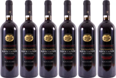 Produktbild von Kourtaki Mavrodaphne 6x 0,75l | Roter Dessertwein aus Patras | 15% Vol.