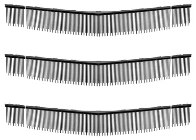 Produktbild von Ersatzbürsten für Rasenkehrmaschine - 3er-Set Kehrbürsten 75,5 x 10,5 cm - V-förmige Borsten - Für Laubkehrmaschinen/Laubsammler - Effektive Rasen- und Laubaufnahme