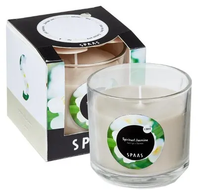 Zdjęcie produktu dla Świeca zapachowa w szkle SPIRITUAL JASMINE 8,5 cm kremowa