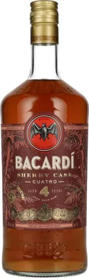 Image de Bacardi 4 Years Old SHERRY CASK CUATRO Gold Rum 40% Vol. 1l