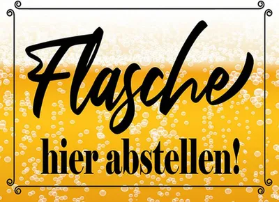 Produktbild von vianmo Holzschild 30x40 cm Flasche hier abstellen Bier